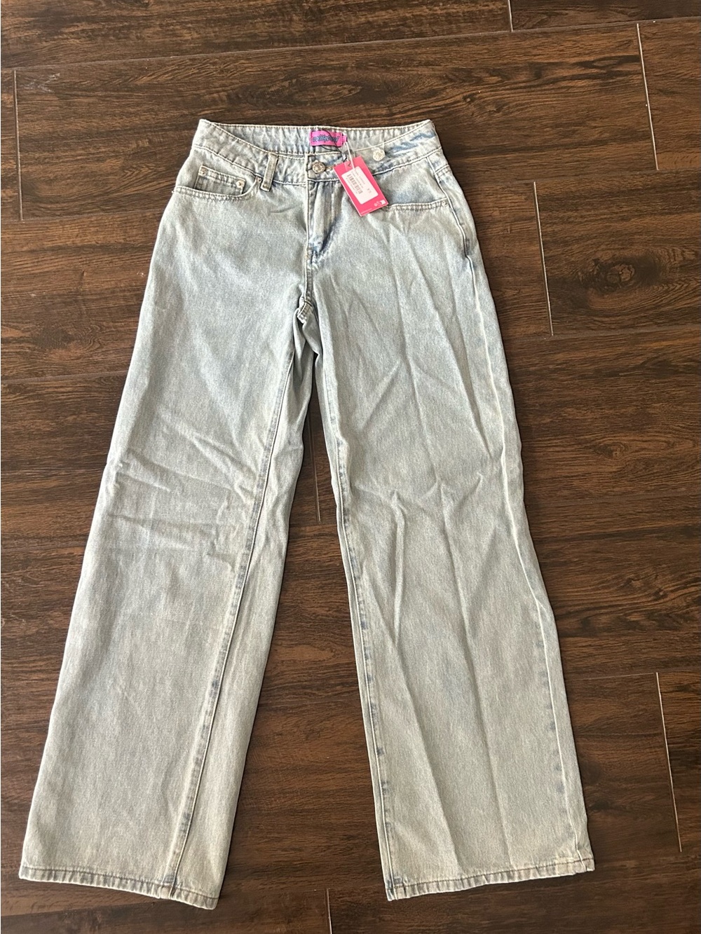 Edikted Light Blue Wide-Leg Jeans